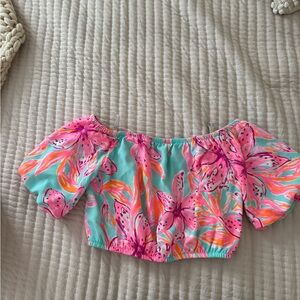 Floral Off-Shoulder Crop Top